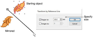 Transform by reference line