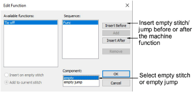 Edit machine functions manually